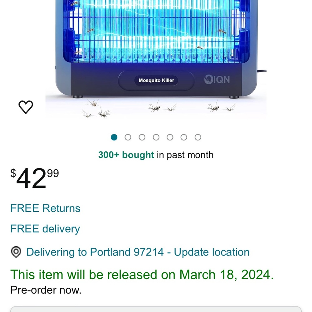 Bug Zapper Indoor, Electric Fly Mosquito Traps Zapper Killer -20W High-Efficienc - Picture 6 of 6